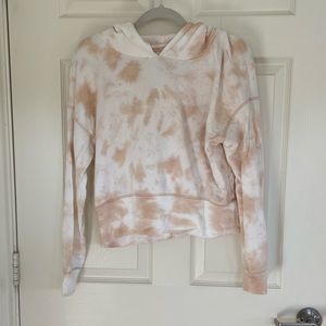 Pink Tye Dye Cropped Sweatshirt